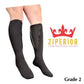Ziperior Refreshed 20-30 mmHg Compression Grade 2 Inside Leg Pain Circulation Zipper Closed Toe Socks