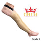 Ziperior No Foot 20-30 mmHg Compression Inside Leg Zipper Wide Calf Thigh High Stocking
