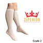 Ziperior Inside Leg Zipper 20-30 mmHg Compression Grade 2 Color Closed Toe Socks