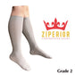 Ziperior Inside Leg Zipper 20-30 mmHg Compression Grade 2 Color Closed Toe Socks