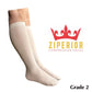Ziperior Inside Leg Zipper 20-30 mmHg Compression Grade 2 Color Closed Toe Socks