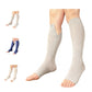 Ziperior Open Toe 15-20 mmHg Compression White Navy Gray Inside Leg Zipper Socks