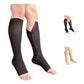 Ziperior Inside Leg Zipper 20-30 mmHg Compression Grade Calf Open Toe Socks