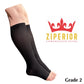 Ziperior Inside Leg Zipper 20-30 mmHg Compression Grade Calf Open Toe Socks