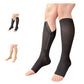 Ziperior Open Toe 15-20 mmHg Compression Grade Calf Pain Leg Inside Zipper Socks